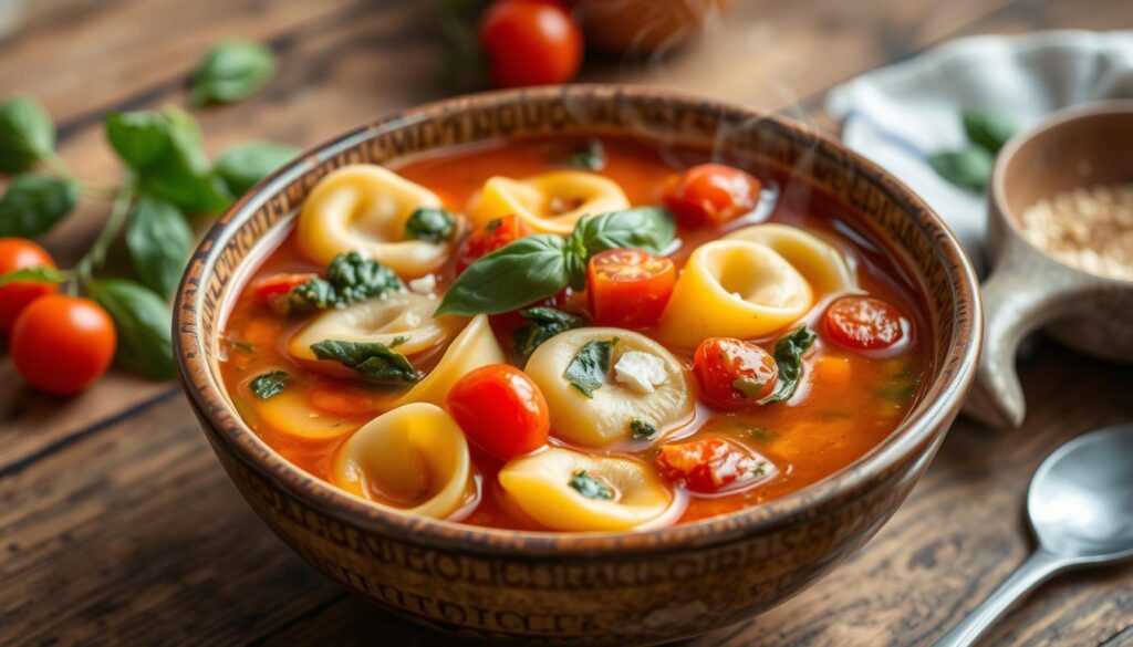 vegetarian tortellini soup