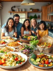 Colorful bowl with quinoa, roasted vegetables, avocado, and cherry tomatoes – easy vegetarian lunch recipe